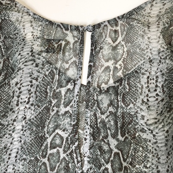 Show Me Your Mumu Snakeskin Semi Sheer Flowy Top - Picture 7 of 8